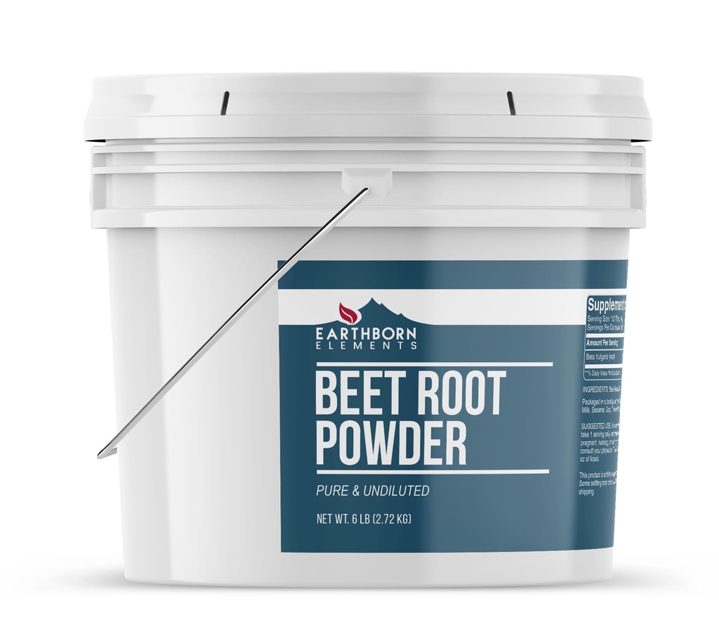 Elemente născute în pământ Root Powder 1 Gallon Bucket, Pure & Nediluat, Smoothies & Shakes