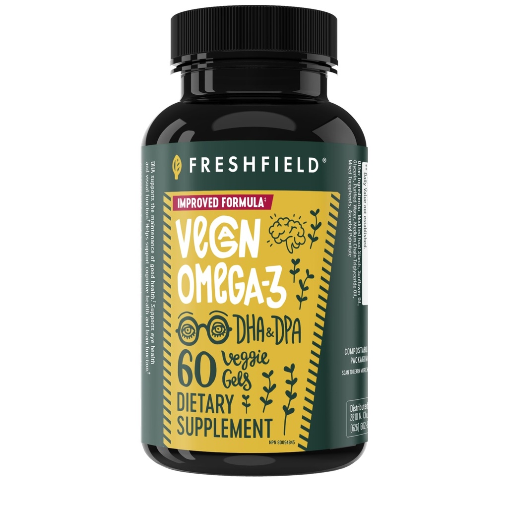 Vegan Omega 3 DHA: Algae Oil, Most Reviewed, Carragenan Free, Sustainable, Tested, No Heavy Metals, Fish Oil Alt, Plant based Omega. Sprijină inima, creierul, sănătatea comună w/DPA