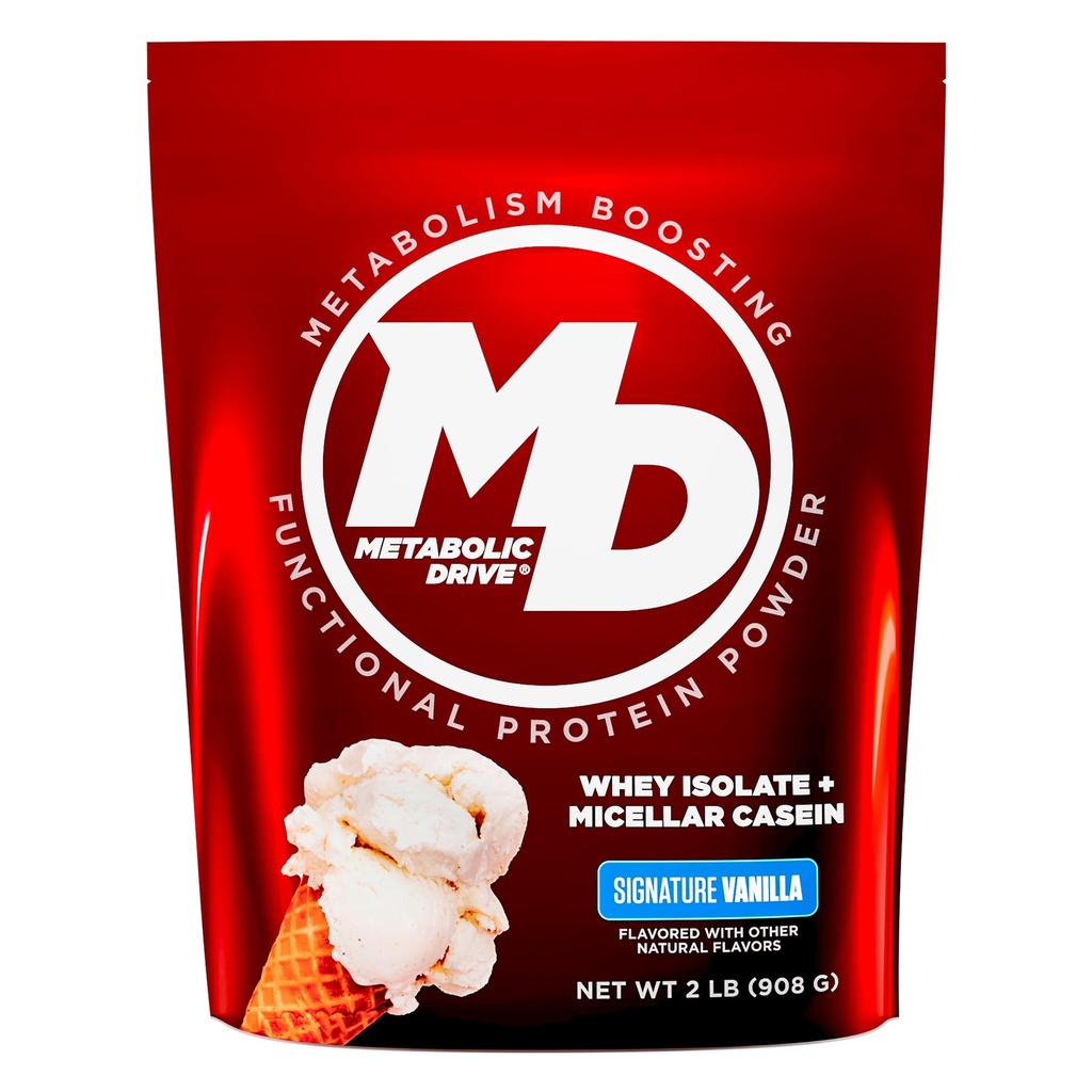 Biotest Metabolic Drive Proteine - Flavor-Bombă cu Carb scăzut, 20 Servings - Whey Izolate + Micellar Casein - Semnătura Vanilla