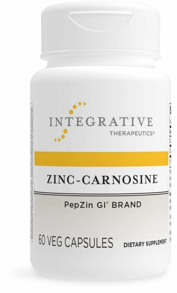 Tehnologii integrate Zinc-Carnosine - Digestive & Gut Health Support* - GI Tract Support* - Suports Immune Health* - Easy-to-Swallow - Vegan, Gluten-Free & Dairy-Free - 60 Capsule (60 Servings)