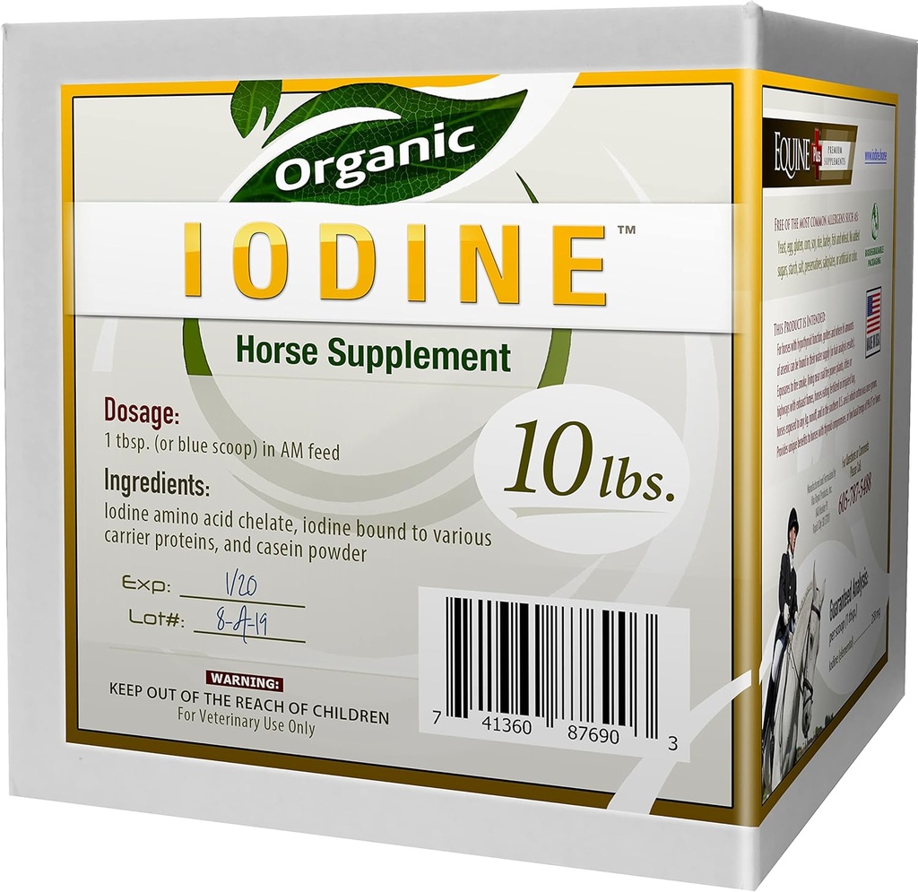 Iod organic 10 lbs. - Supliment nutritional pentru cai, animale - w/ 18 Aminoacidi