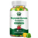 Gume de magneziu Glicinat pentru adulți - Supliment de potasiu de magneziu fără zahăr pentru stare de spirit calm, mușchi, suport osos și energie, 80 gume