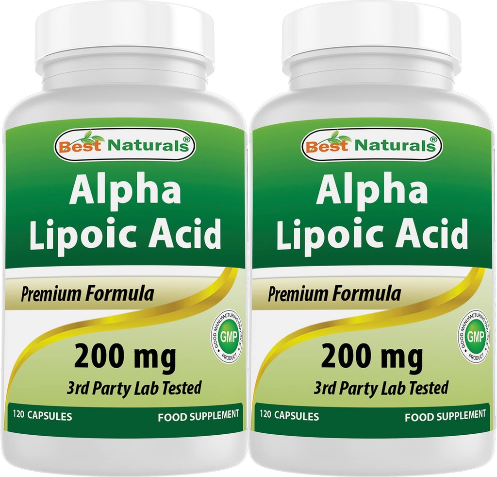 Cel mai bun natural alpha acid lipoic 200 Mg 120 capsule (120 număr de capsule)