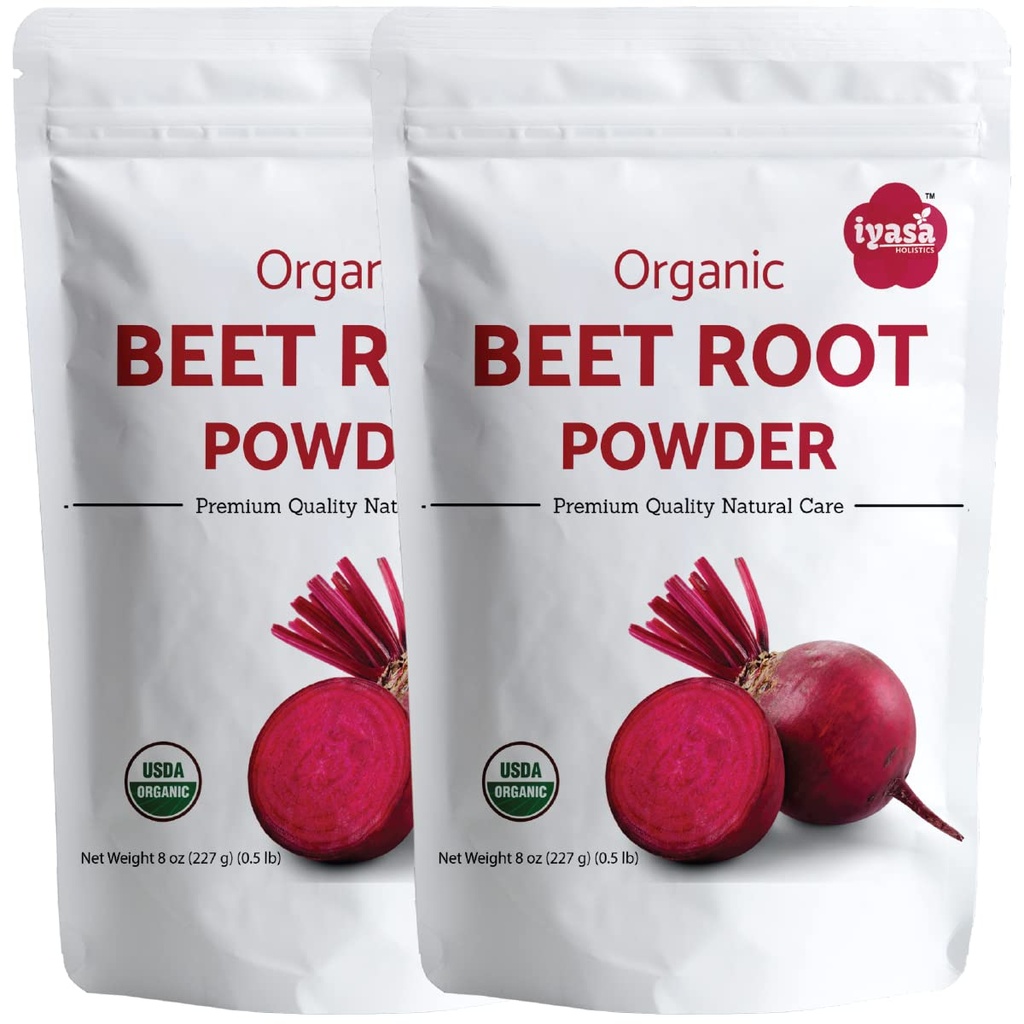Iyasa Organic Beet Root Powder, pe bază de plante, Vegan, Gluten-Free, Beetroot Superfood pentru gătit și gătit 1 lb 16 oz 453 gm