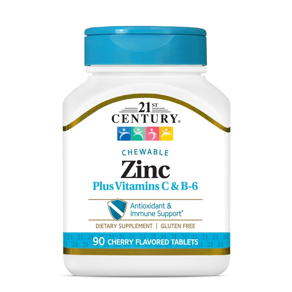 21st Century Zinc masticabil Withc & B6 - Cherry, 90 Count