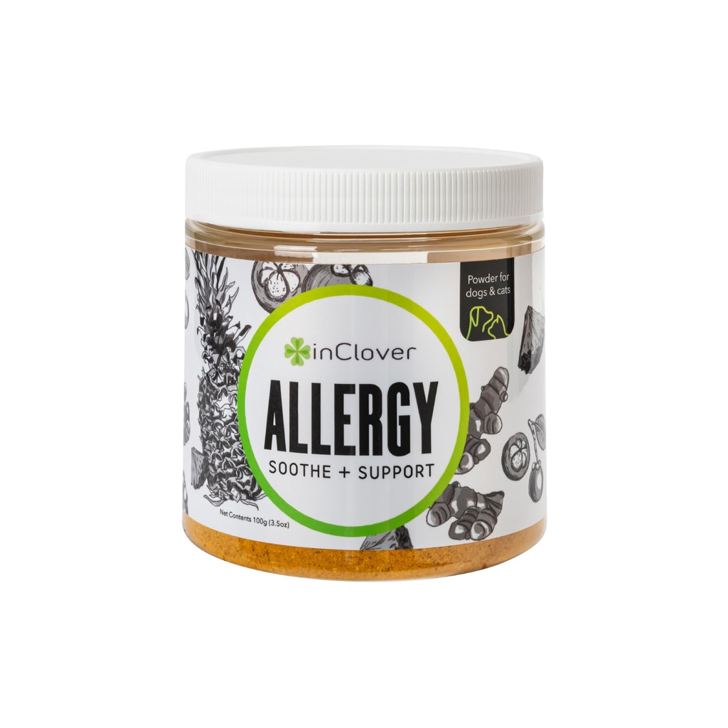 În Clover Natural Dog Alergie Ajutor Supliment cu Turmeric - BioResiliant Treat pulbere Supliment pentru câini cu alergii sezoniere, Mangosteen ajută la menținerea nivelului de histamina