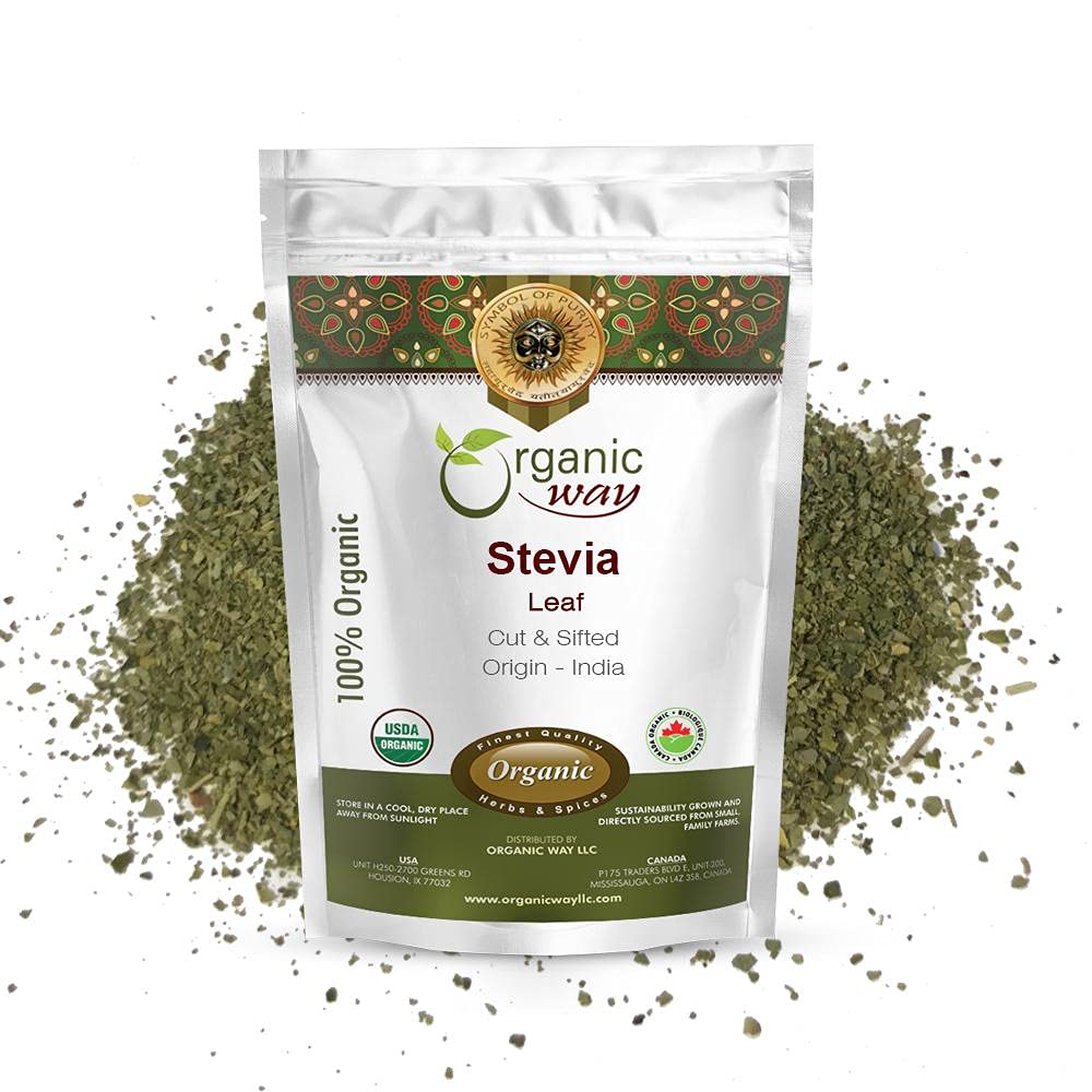 Mod organic Stevia Leaf Cut & Sifted (Stevia Rebaudiana) - Kosher & USDA Certified 