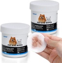 300Pcs Dog Eye Şerveţele Biodegradabile, Hipoallergenic Cat Dog Eye Cleaner, Pet Tear Stain Remover Şerveţel 