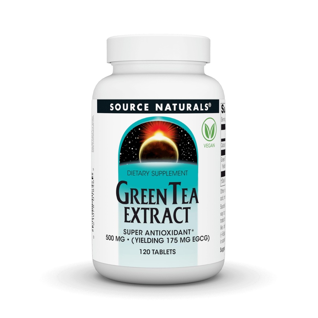 Sursa Naturale Ceai verde extract 500 mg Super Antioxidant - 120 comprimate