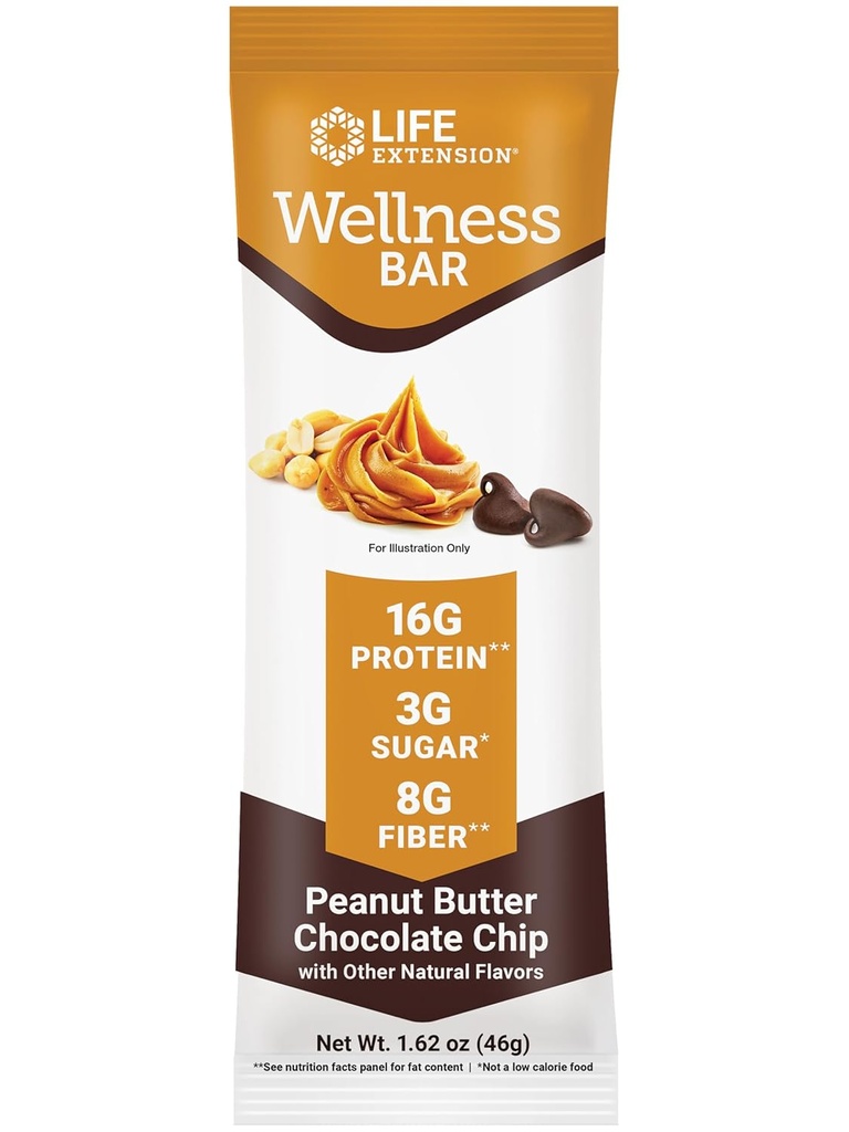 Life Extensie Wellness Bar (Peanut Butter Chocolate Chip) 