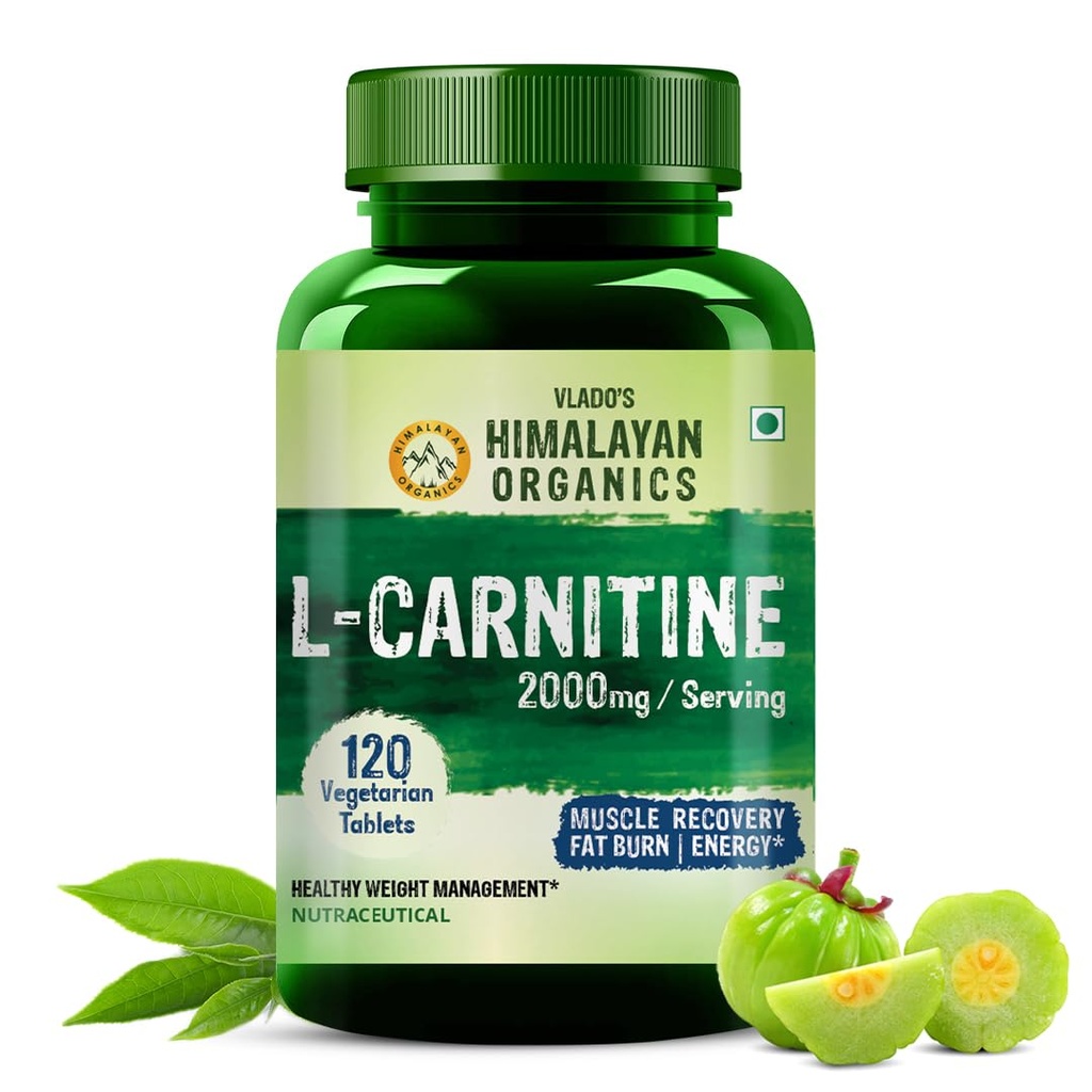Himalayan Organics L-Carnitine L-Tratrate cu extract de ceai verde 2000 Mg 