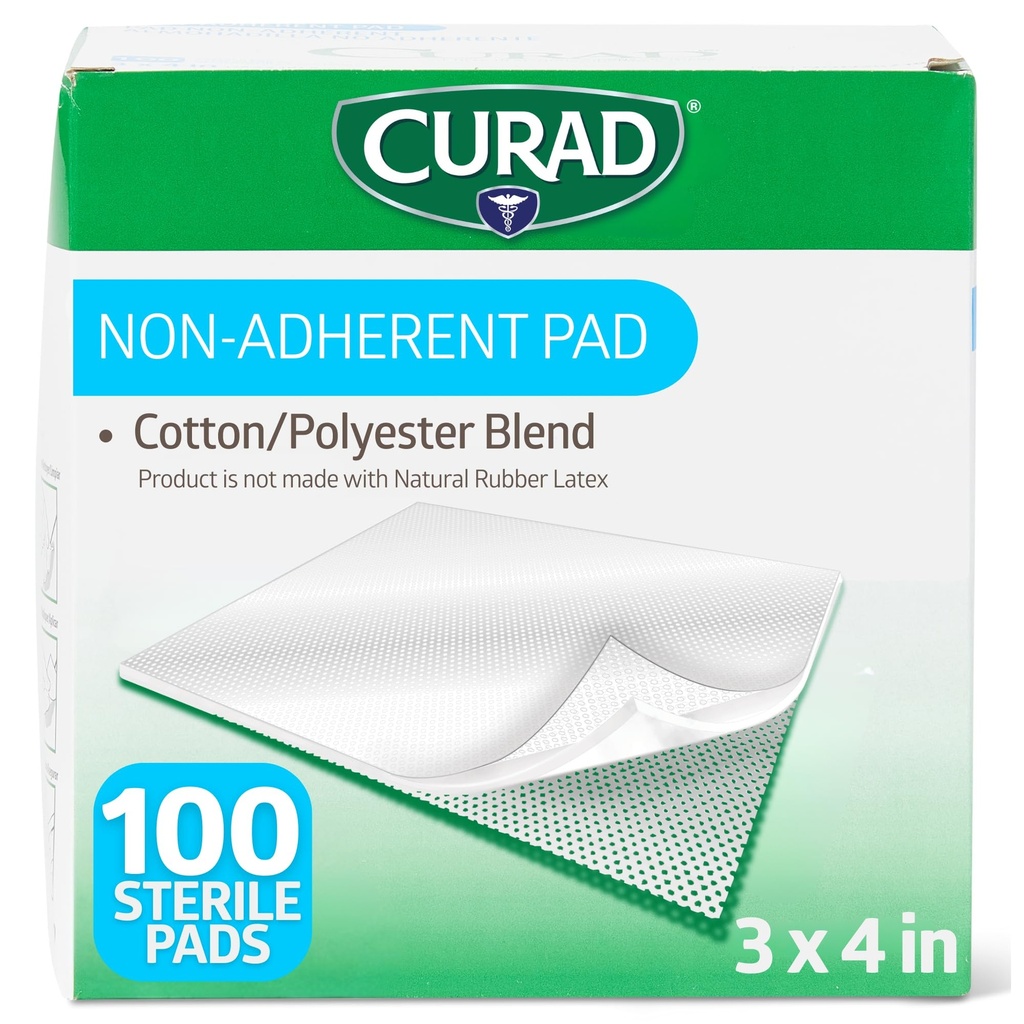 Pad-uri sterile (pachet de 100), 3x4, pentru pansament şi absorbţie uşoară a plăgii fără lipire
