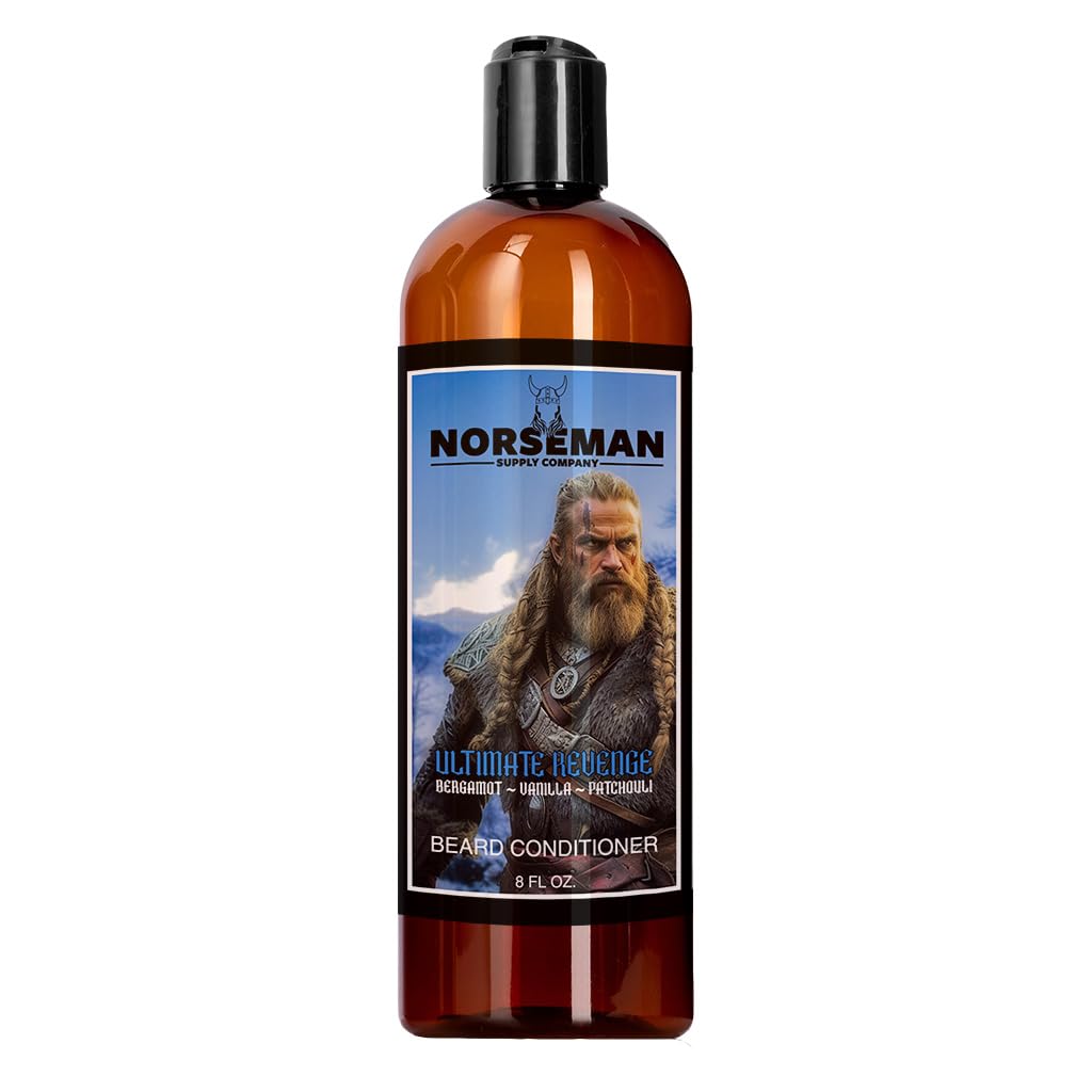Balsam barbă pentru bărbați pentru a îmbunătăți puterea, moliciune, și Managebilitatea pentru păr gros, Full, și Curly facial, ajută la eliminarea uscat mâncărime piele 8 oz. (Ultimate Revenge)