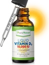 Putere Prin Naturals Vitamina D3 Picături lichide 10000 UI - Vitamina D3 de înaltă calitate pentru rezistența osoasă adultă și suport imunitar - Gluten-Free, non-GMO, Vitamina fără zahăr - Aroma portocalie, 1 fl Oz (30 Servings)