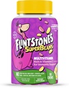 Flintstones Vitamine SuperBeans, Kids Multivitamine cu suport de imunitate cu vitamine A,D,Iodine &Zinc pentru a sprijini cresterea sanatoasa,Frut aroma,Vegetarian,Jelly Bean Chews,90 Conte (Packing poate varia)