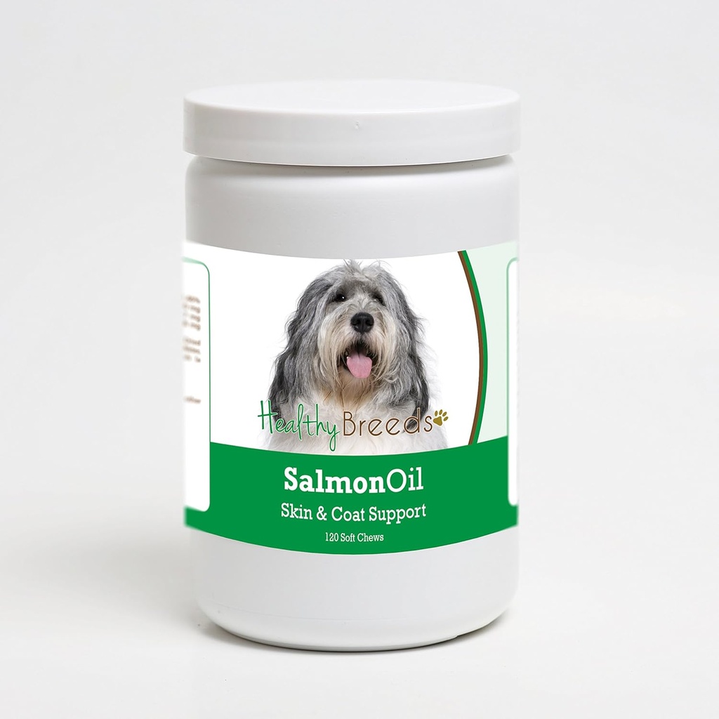 Sănătoși Rase Poloneză Lowland Sheepdog Somon ulei Somon Soft Chews 120 Count