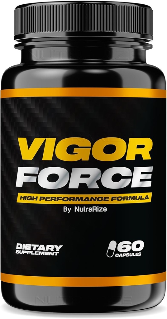 NutraRize Vigor Force pentru bărbați, capsule de înaltă performanță de sex masculin, Toate suplimente alimentare naturale pentru sănătate generală și wellness, pastile oficiale 50 Recenzii (60 capsule)