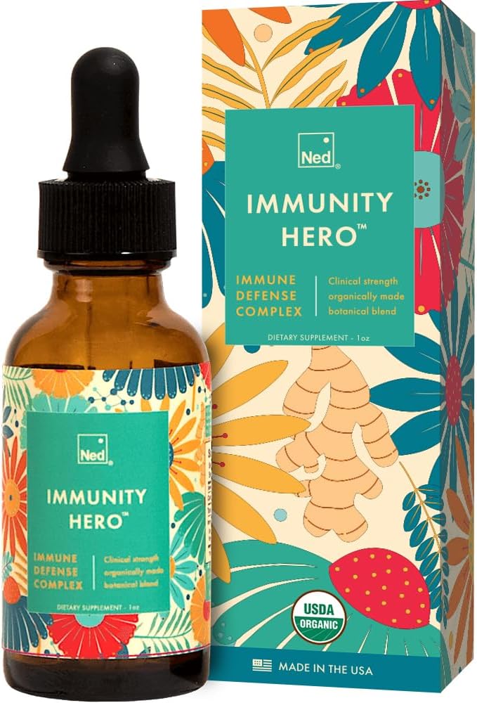 Ned Immunity Hero™ - Organic, Herbal Immune Support Supplement for Adults - Immune Booster with Echinacea and Astralagus