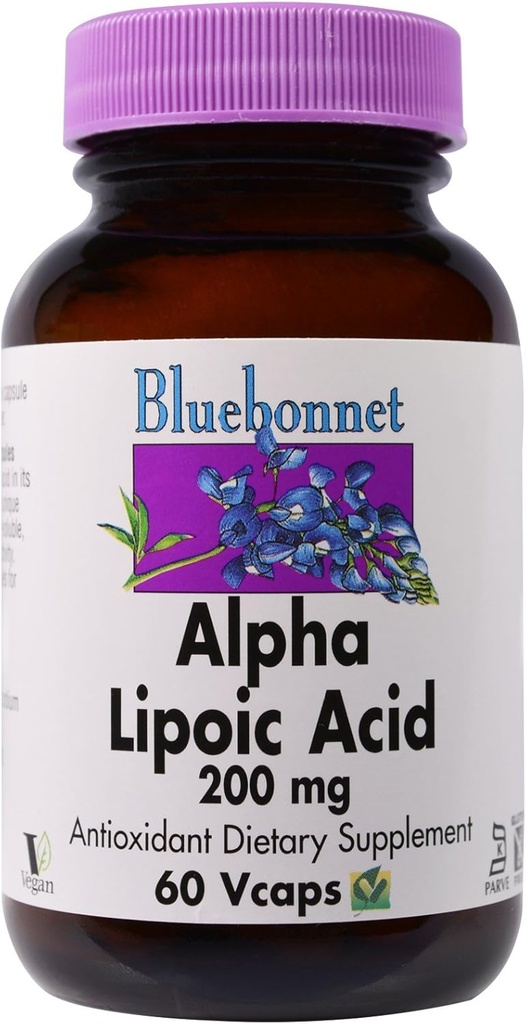 Bluebonnet Nutrition, Alpha Lipoic Acid 200mg, 60 Veggie Capsule