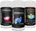 Laboratoare inteligente 3-in-1 Probiotice cu prebiotice Bundle pentru întreaga familie: Copii + 50 Miliarde de adulti FU + Femei 