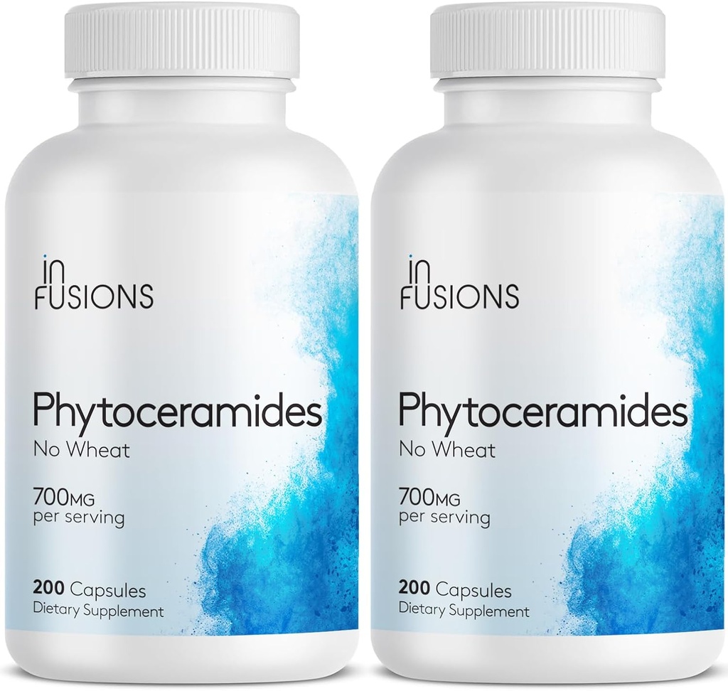 Fitoceramide 200 capsule Reparații cutanate Întinerire Suport anti-îmbătrânire Ceramide derivate de plante 700 mg Gluten gratuit non-GMO (2)