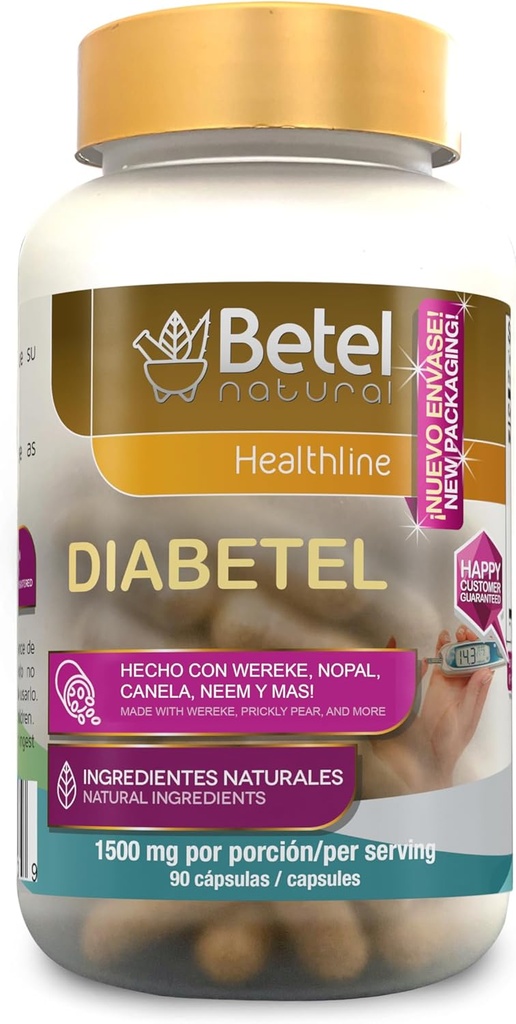 Capsule diabetel de Betel Natural - Soporte Natural para el Diabetel - 90 Capsule