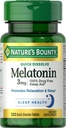 Comprimate de melatonină bounty naturii, 3 mg, 120 Count