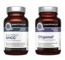 Calitatea Vieţii Kinoko Platinum AHCC 750 mg şi extractul de Oligonol Lychee - pentru suport imun, îmbătrânire sănătoasă