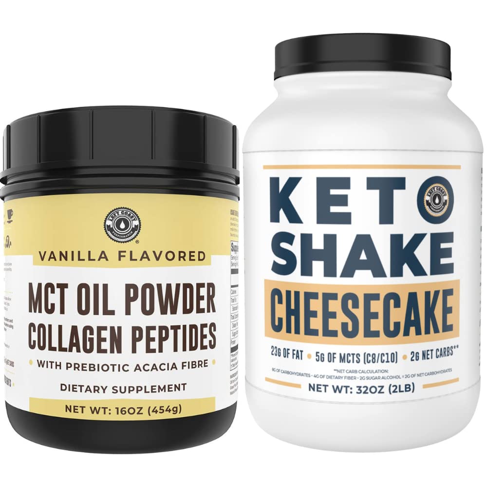 KETO MCT Pulbere + Colagen și Keto Cheesecake de masă de înlocuire