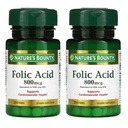 Natura's Bounty Acid folic 800 mcg Suplimentul de vitamine Concentraţia maximă - 250 comprimate, ambalaj de 2