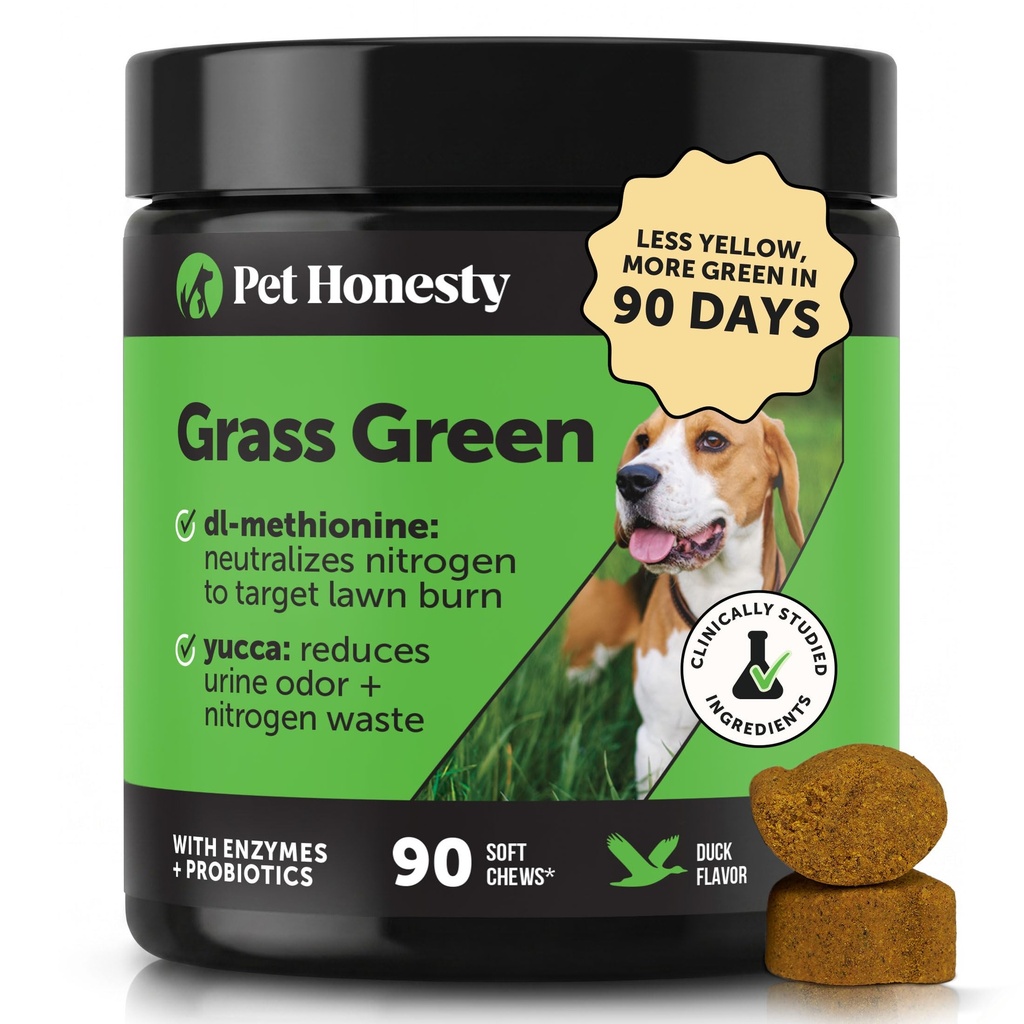 Crustacee de câine verde de iarbă - Neutralizator de urină pentru gazon, Pee Grass câine ajută Yard Stay Green Adresarea arsuri pete cu probiotice și enzime (Duck)