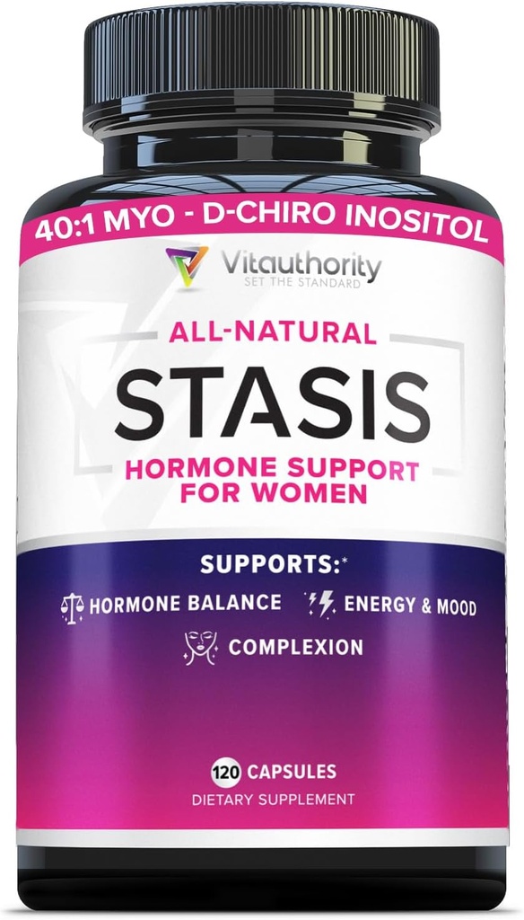 Suplimentul de echilibru al hormonilor feminini - 40:1 Myo-Inositol & D-Chiro Inositol Amestec cu DIM pentru echilibru hormonal pentru femei - Vitamina de sănătate pentru femei energie si ciclu de suport piele (1 lună)