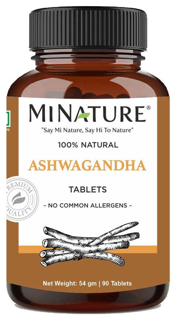 Ashwagandha Tablets- 90 Tablets, 1000 mg de mi Nature 