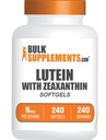 BulkSupplements.com Lutein cu Zeaxanthin Softgels - Zeaxantină Plus Lutein, Lutein și Zeaxanthin Suplimente, Vitamine Ochi - Gluten Free, 1 Softgel per Serving, 240 Softgels