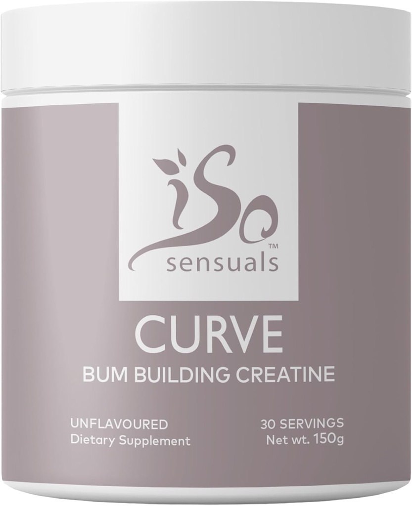 IsoSensuals Curve Bum Creatina de constructii - Micronizat 200 Mesh pentru Builder musculare netede pentru femei, Creatine Femei îmbunătăţitor, Suplimentul energetic pentru Booty Gains. 30 Serviri perfecte de piersici nearomatizate