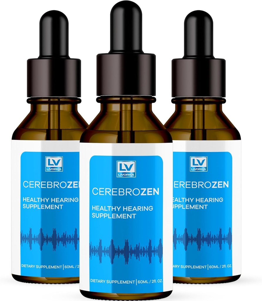 3 ambalaj - picături de urechi Cerebrozen - Cerebrozen, Cerebrozen 24, Cerebrozen 360 suport auditiv, picături Cerebrozen, lichid Cerebrozen, picături Cerebrozen pentru urechi, 3 sticle pentru 3 luni
