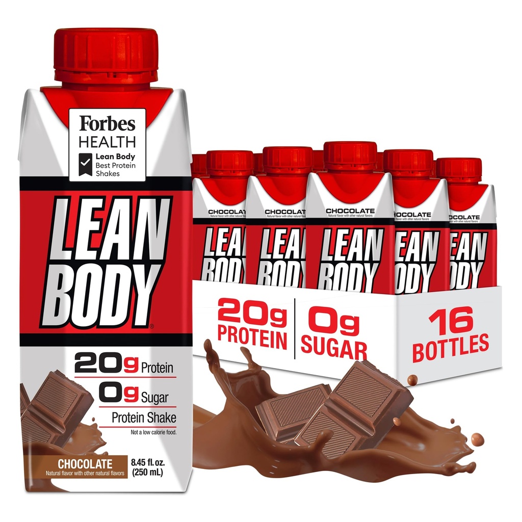 LABRADA NUTRITION - Lean Body RTD Whey Proteine Shake, Convenabil On-The-Go Meal Shake pentru bărbați și femei, 20 de grame de Păsări de zahăr 