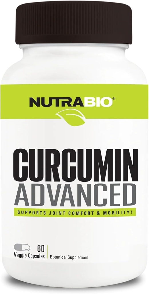 NutraBio Curcumin Advanced Digestion & Joint Support Complex, 60 de capsule vegetale