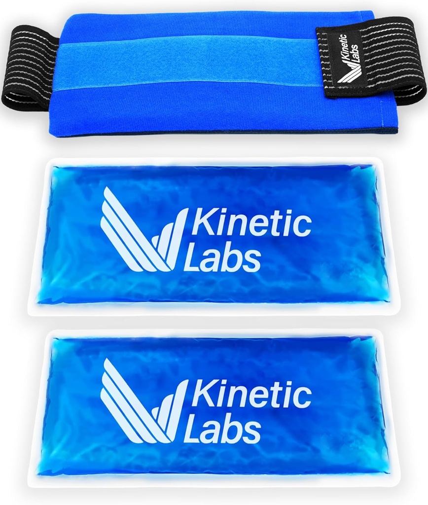 Pachet de gheaţă reutilizabil Wrap by Kinetic Labs - Gel Ice Pack Wrap - Ice Packs pentru leziuni Reutilizabile (Marge with Extra Gel Pack)