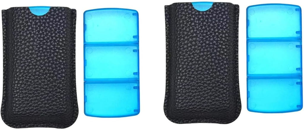 VOFOON Small Pill Organizator 3 Times a Day Daily 2 Pack, Travel Pill Box for Purse Pocket, 3 Compartiment Portable Medicine Vitamina Case, Fish Oil Box, Supliment Box