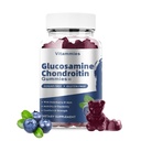 Glucosamină Chondroitin Gummies cu MSM & Elderberry Extra Putere - Suport comun, Suport Immun antioxidant pentru adulți, Bărbați și femei Minerale, coenzima Q10, DHA- 60 Gume de afine