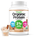 Orgain Organic Vegan Proteine Pulbere, Horchata - 21g Proteina pe bază de plante, 9g Fibră prebiotică, Carb net scăzut, Nu Ingrediente Lactoză, Nu Zahăr adăugat, Non-GMO, Pentru Shakes & Smoothies, 2.03 lb