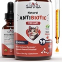 Antibiotic Cat Natural - Antibiotice pentru pisici - Antibiotice Pet - Antibiotice Cat - Alergie Cat Relief pentru pisici - Antibiotic pentru pisici - Pisica Antibiotice UTI - 1 oz flo: aroma de pui prăjit