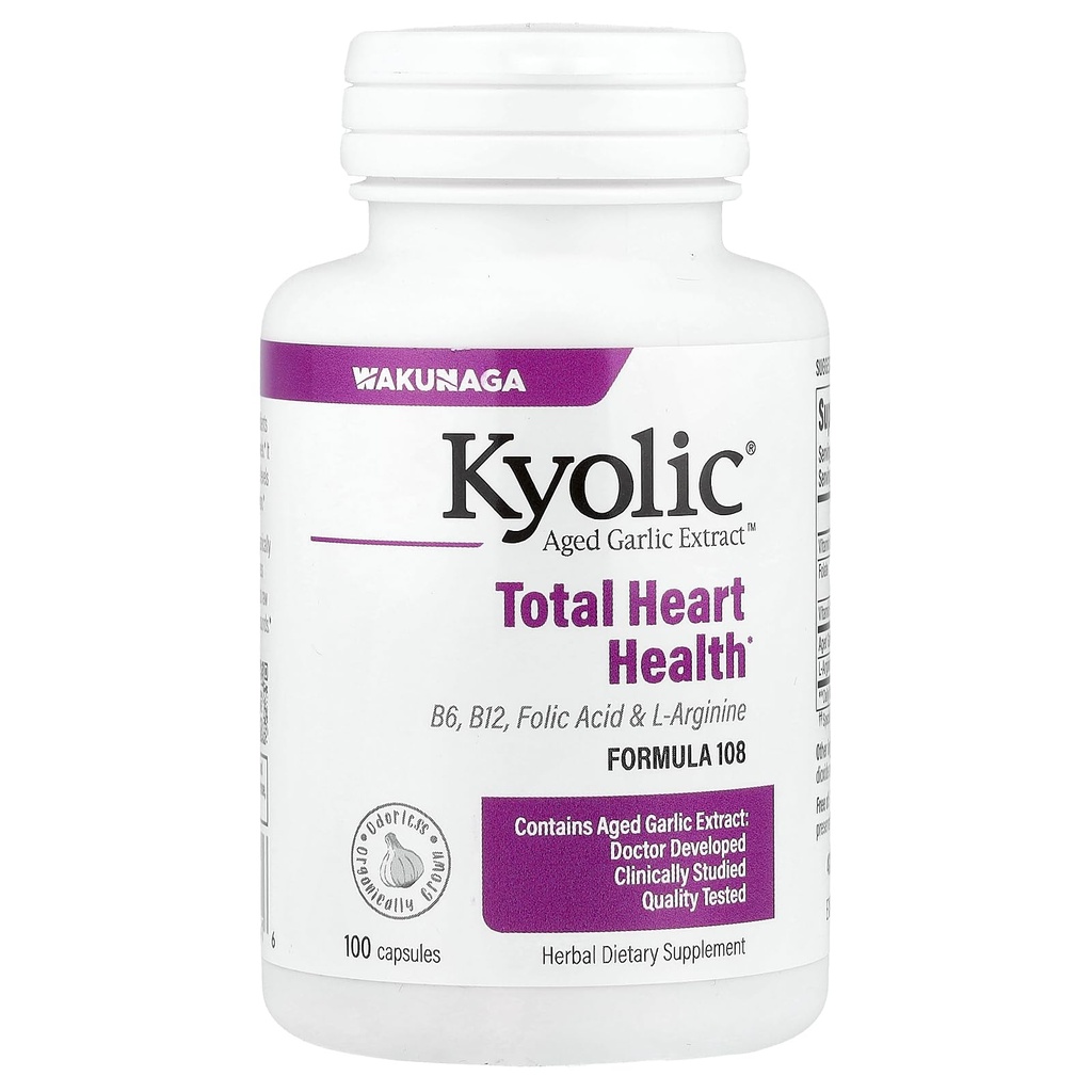 Extract de usturoi de vârstă Kyolic Total Heart Health Formula 108 - 100 capsule