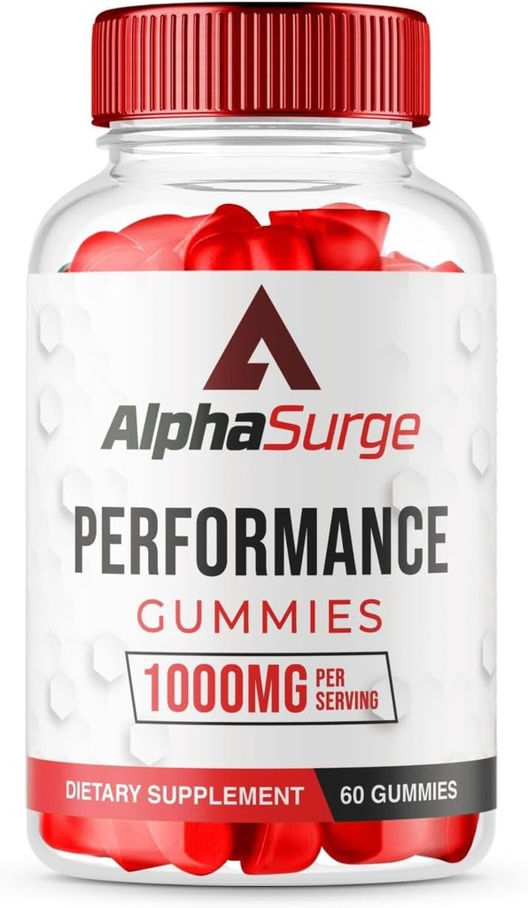 (1 ambalaj) AlphaSurge Gummies pentru bărbați, Alpha Surge Advanced Formula Gummies cu 1000 MG Chewable, AlphaSurge Ingrediente naturale Gummies (60 Gummies)