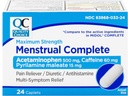 Alegerea de calitate Menstrual Complete Max Perioada de putere Relief durere, 500 mg de Acetaminofen, 60 mg de Cafeina, 15 mg de Pyrilamine Maleat, Cramps, Bloating, Cefalee. 24 Conte.