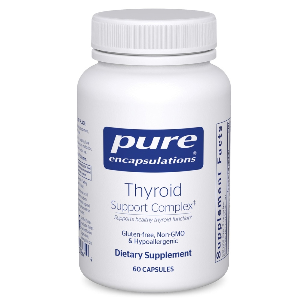 Pure Encapsulations Tiroidal Support Complex - Suports tiroidy Health* - Antioxidant Perfuzion - with Ashwagandha & Iod - Non-GMO & Vegetarian - 60 Capsule