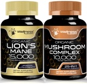 wellness LABSRX Lions capsule suplimentare coamă și capsule de ciuperci