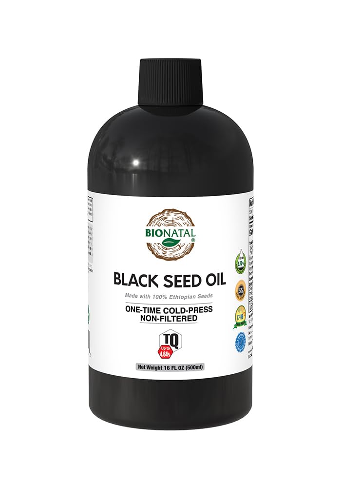 BioNatal Etiopian Black Seed Oil 16oz PET/Plastic Bottle 