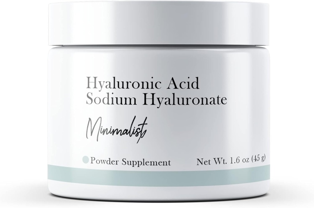 Acid hialuronic minimalist (1,6 oz) Hialuronat de sodiu, pulbere, Supliment alimentar